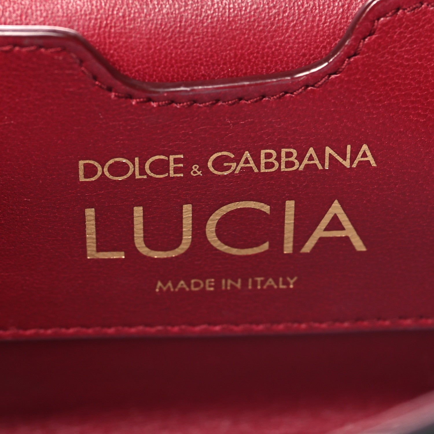 Dolce & Gabbana Calfskin Lucia Studded Chain Shoulder Bag Black 6 of 9