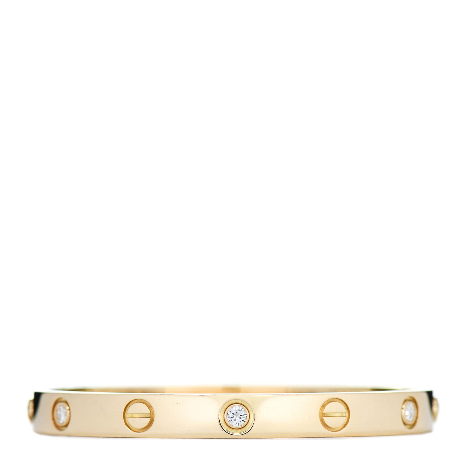 Cartier 18K Yellow Gold 6 Diamond LOVE Bracelet 16 1 of 4