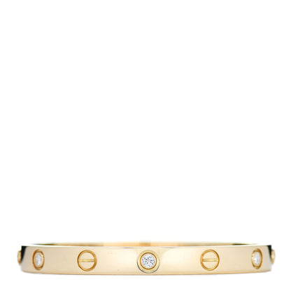 Cartier 18K Yellow Gold 6 Diamond LOVE Bracelet 16 1 of 4