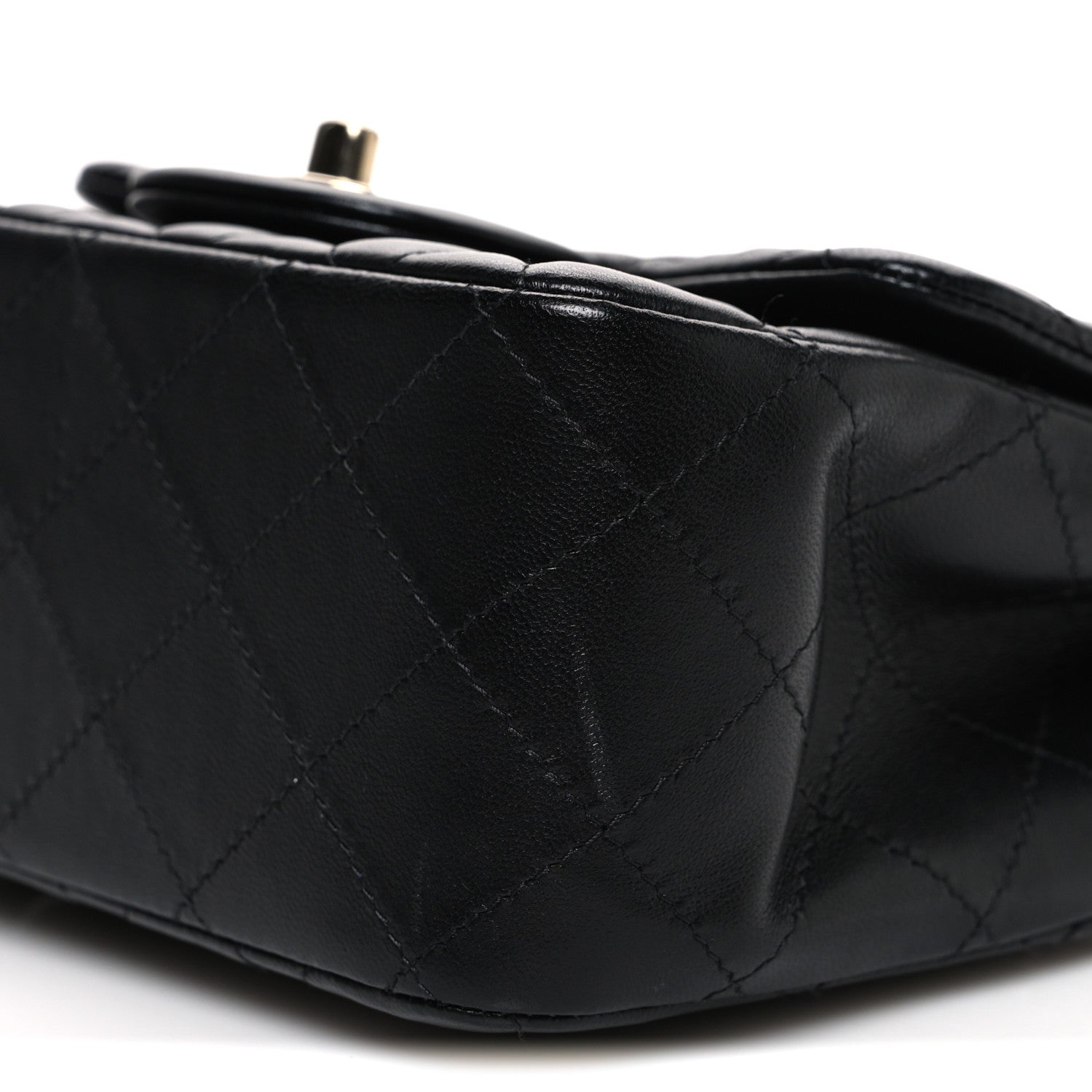 Chanel Lambskin Quilted Mini Square Flap Black 10 of 12