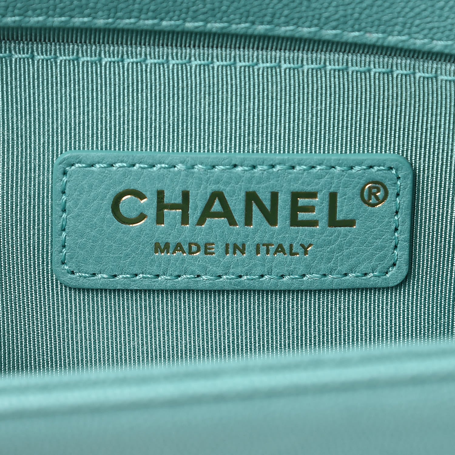 Chanel Caviar Chevron Quilted Small Boy Flap Green 6 of 10