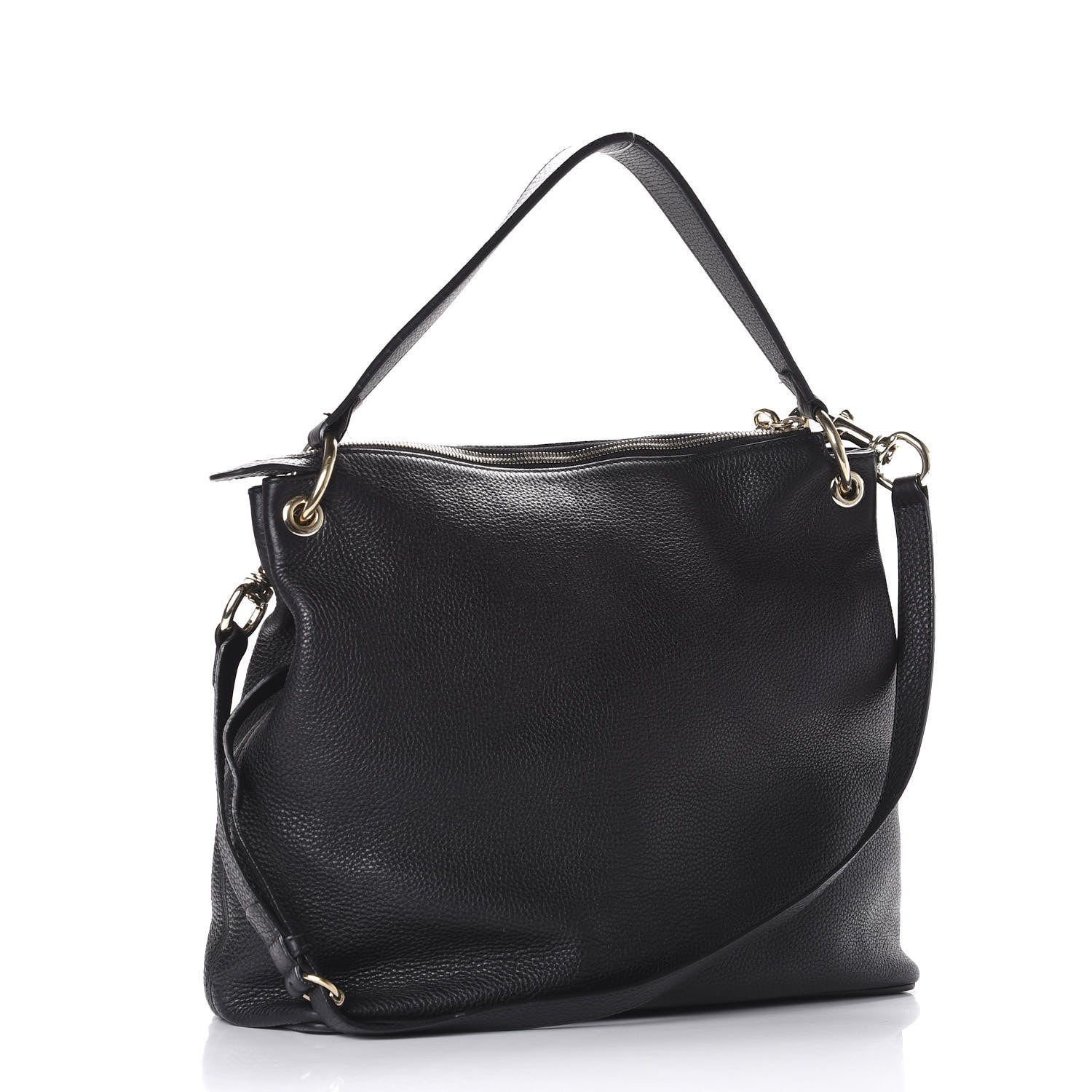 Gucci Pebbled Calfskin Large Soho Hobo Black 2 of 11