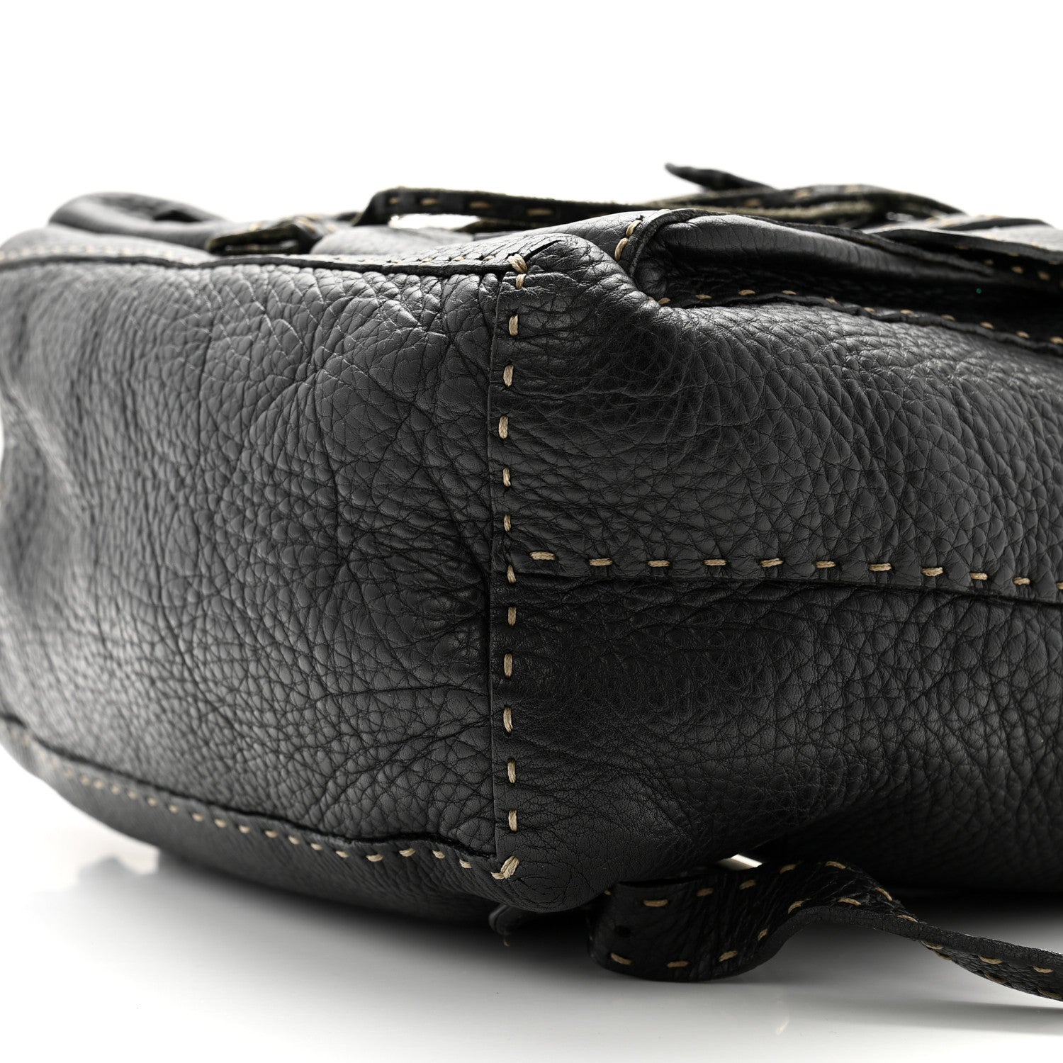 Fendi Calfskin Romano Selleria Backpack Black 9 of 13