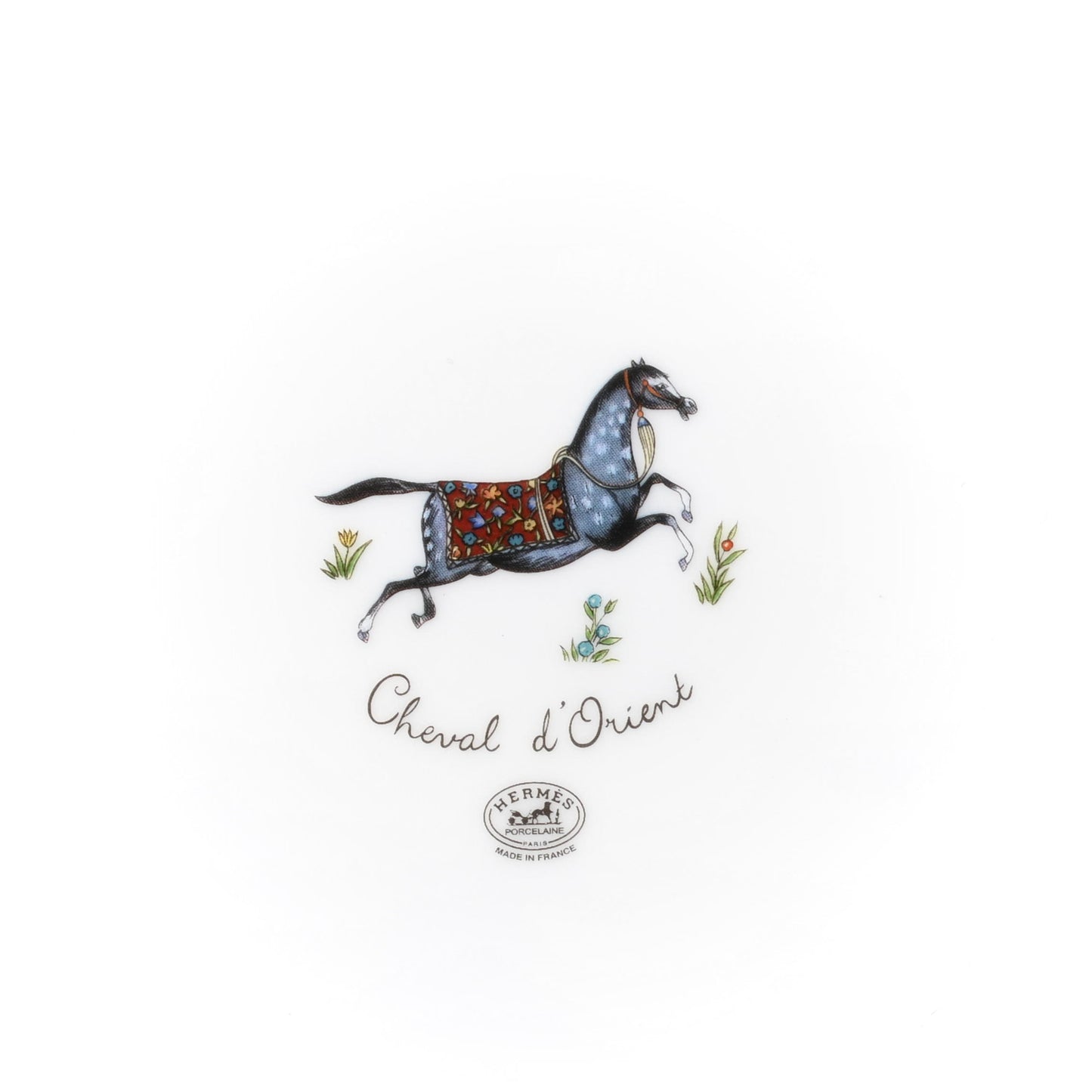 Porcelain Cheval D'Orient Dessert Plate Set of 2