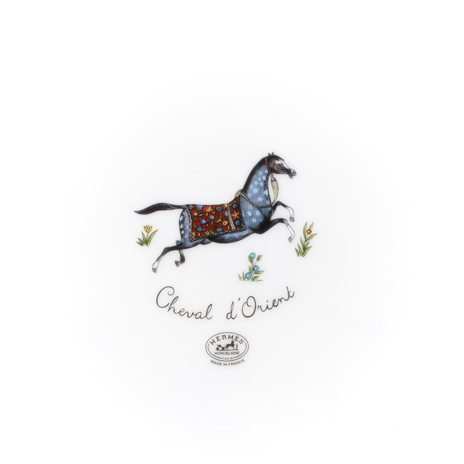 Hermes Porcelain Cheval D'Orient Dessert Plate Set of 2 3 of 4