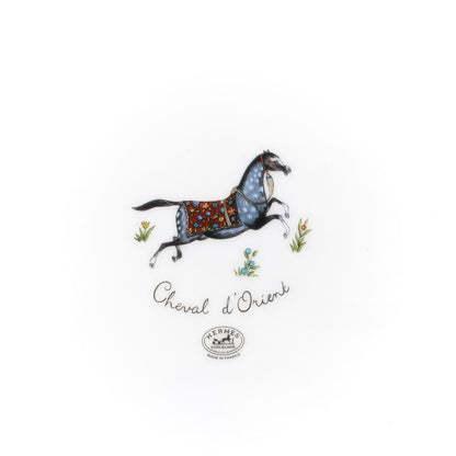 Hermes Porcelain Cheval D'Orient Dessert Plate Set of 2 3 of 4