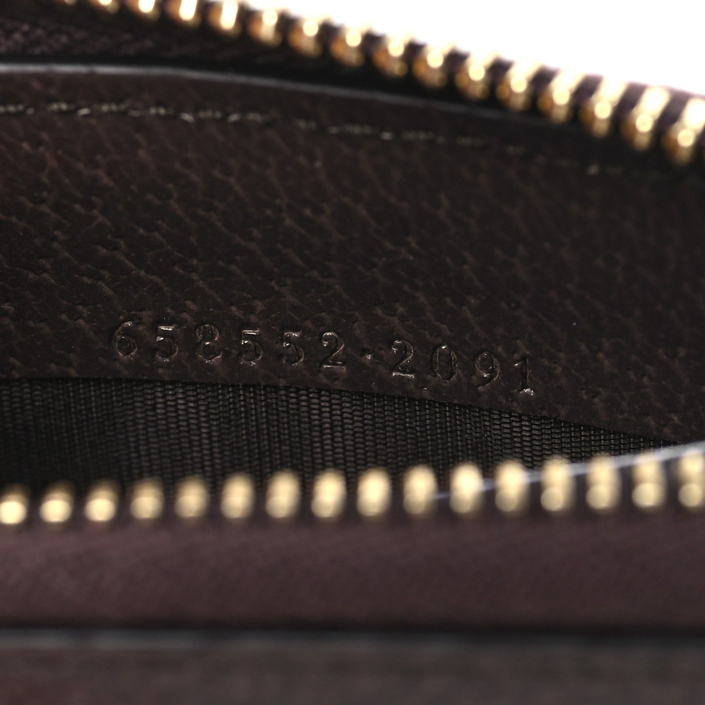 GG Supreme Monogram Textured Dollar Calfskin Web Ophidia Zip Around Card Case Wallet Beige Ebony New Acero