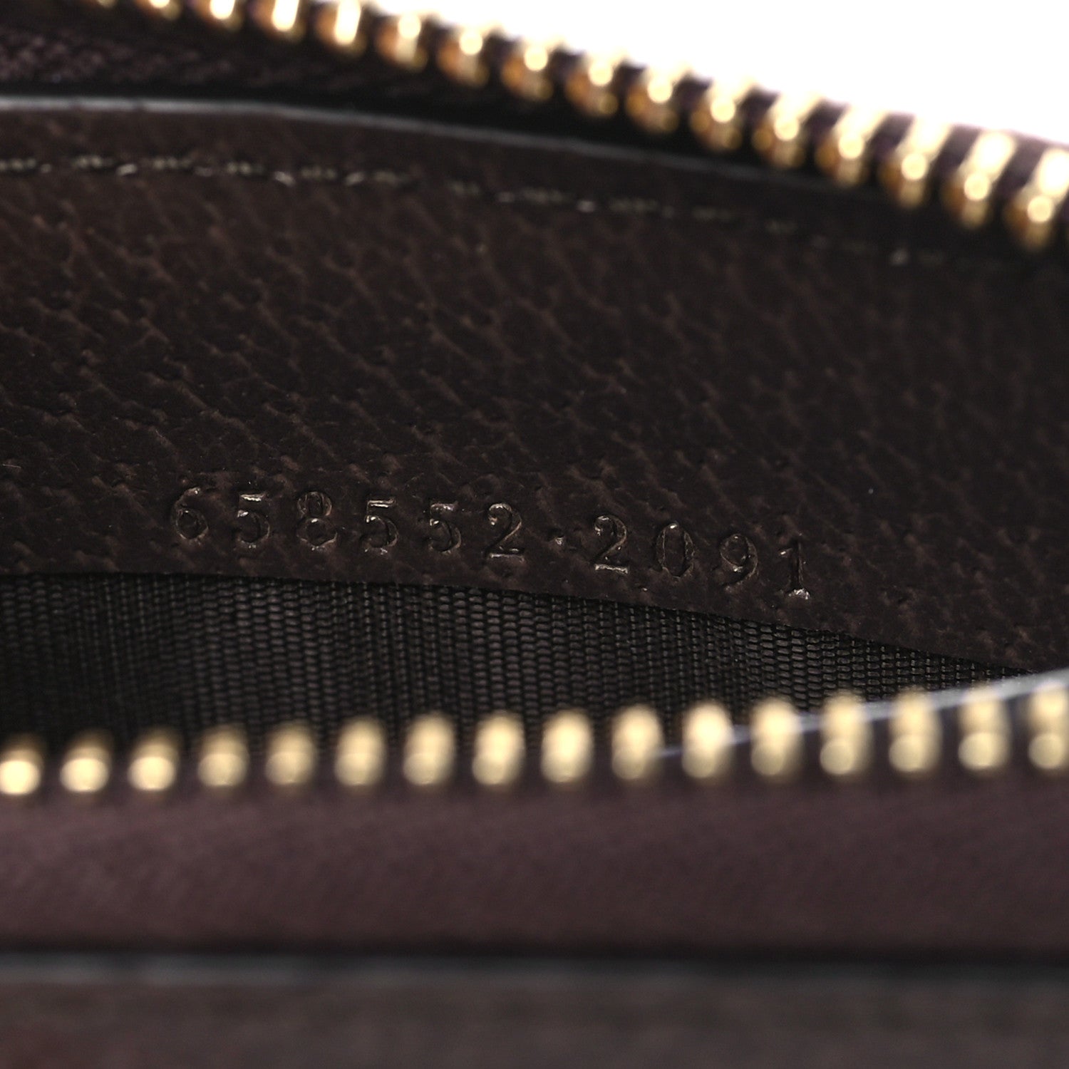 Gucci GG Supreme Monogram Textured Dollar Calfskin Web Ophidia Zip Around Card Case Wallet Beige Ebony New Acero 7 of 7