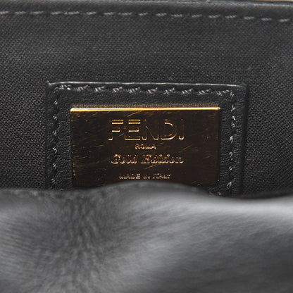 Fendi Vitello Dolce Studded Mini 3Baguette Shoulder Bag Black Gold 6 of 6