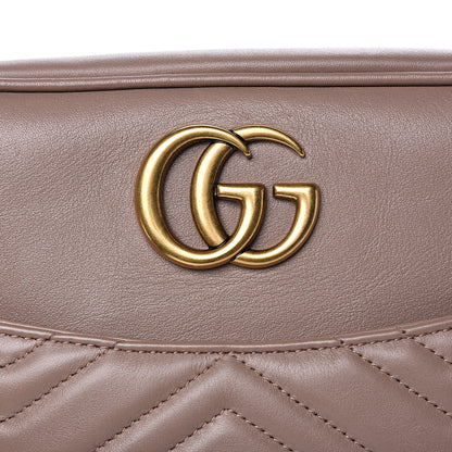 Gucci Calfskin Matelasse Medium GG Marmont Chain Shoulder Bag Porcelain Rose 8 of 10