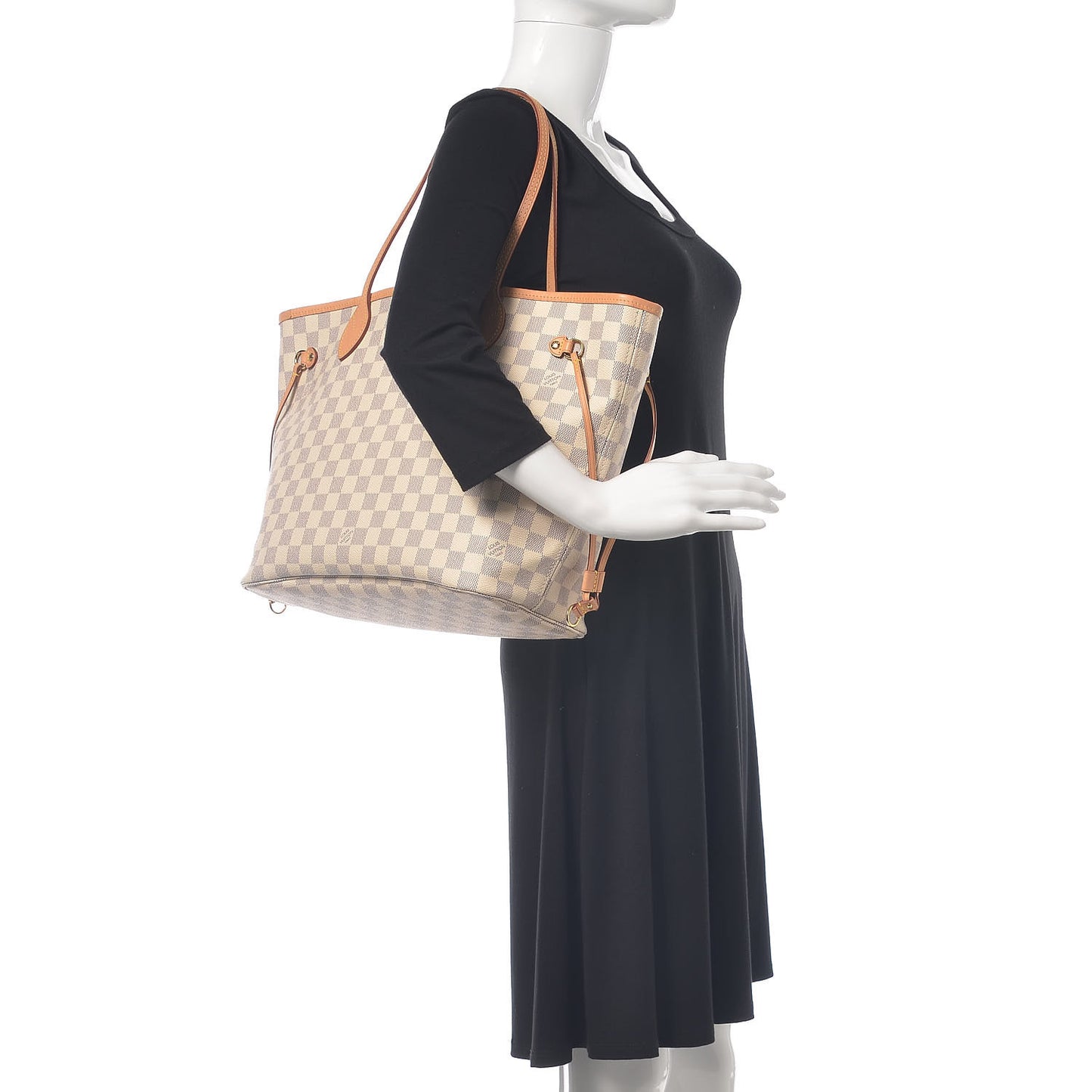 Damier Azur Neo Neverfull MM Rose Ballerine