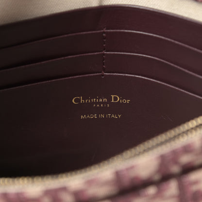 Christian Dior Oblique Saddle Chain Pouch Burgundy 6 of 11