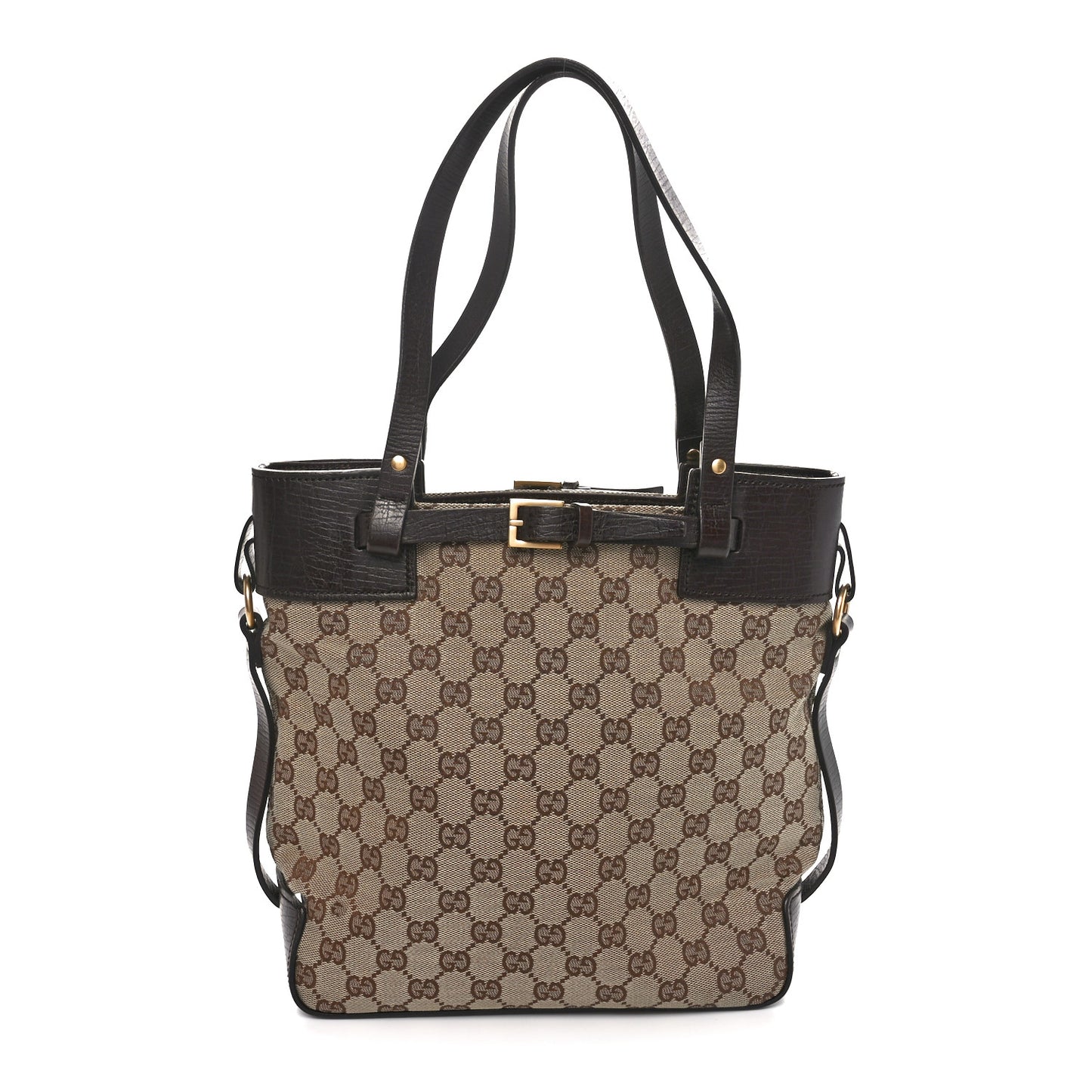 Monogram Small Bucket Tote Dark Brown