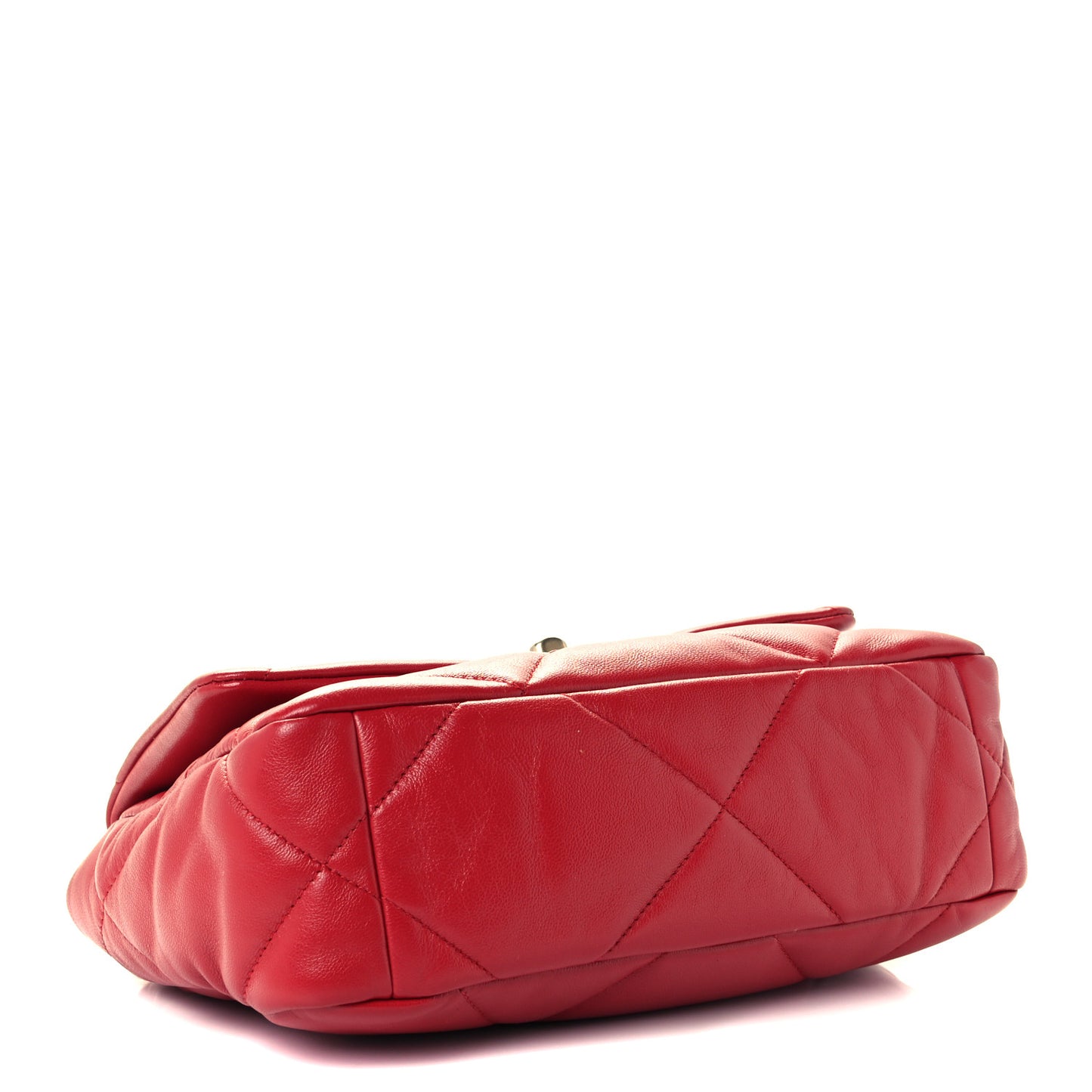 Lambskin Quilted Medium Chanel 19 Flap Red