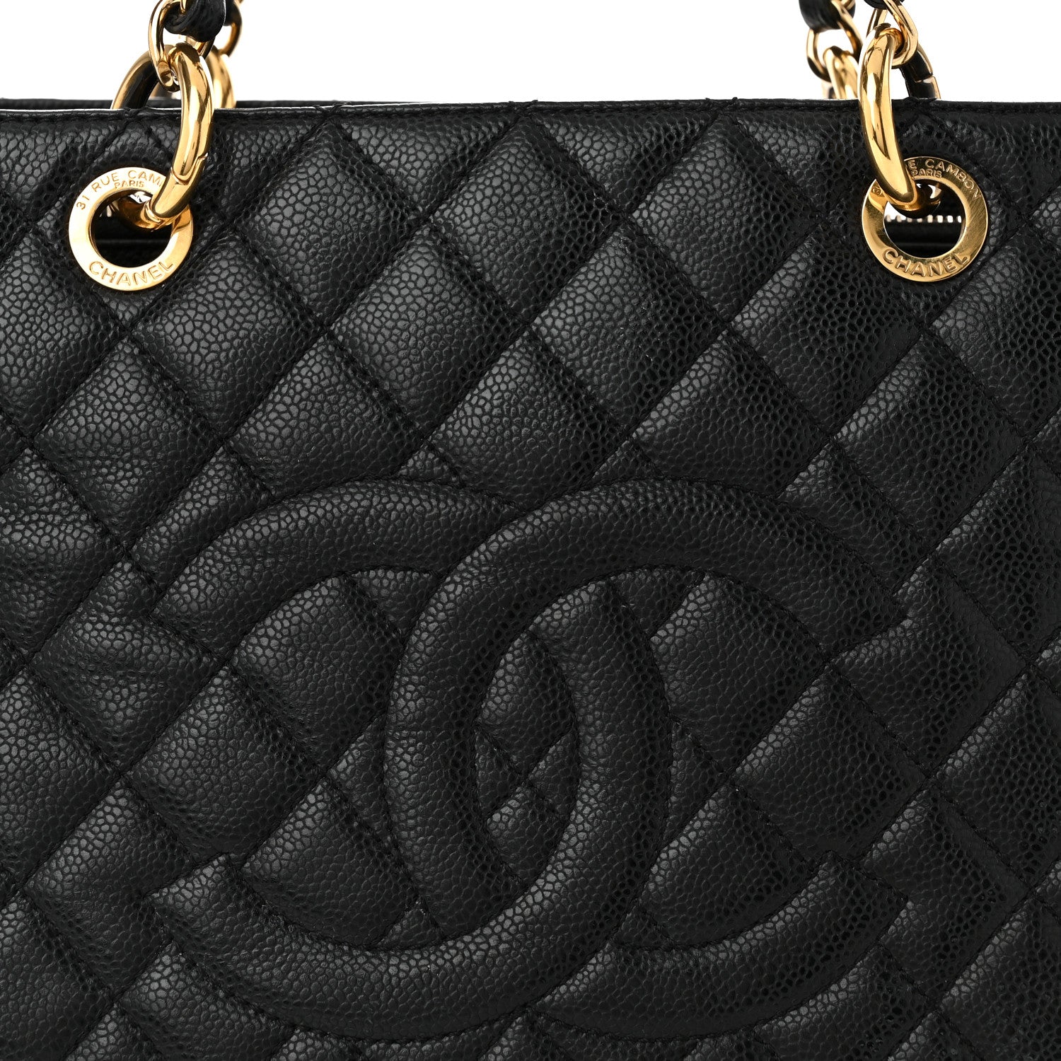 Chanel Caviar Quilted Grand Shopping Tote GST Black 9 of 12