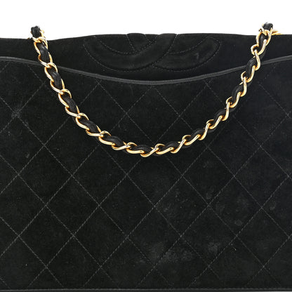 Chanel Suede Quilted CC Small Single Flap Black 8 of 15