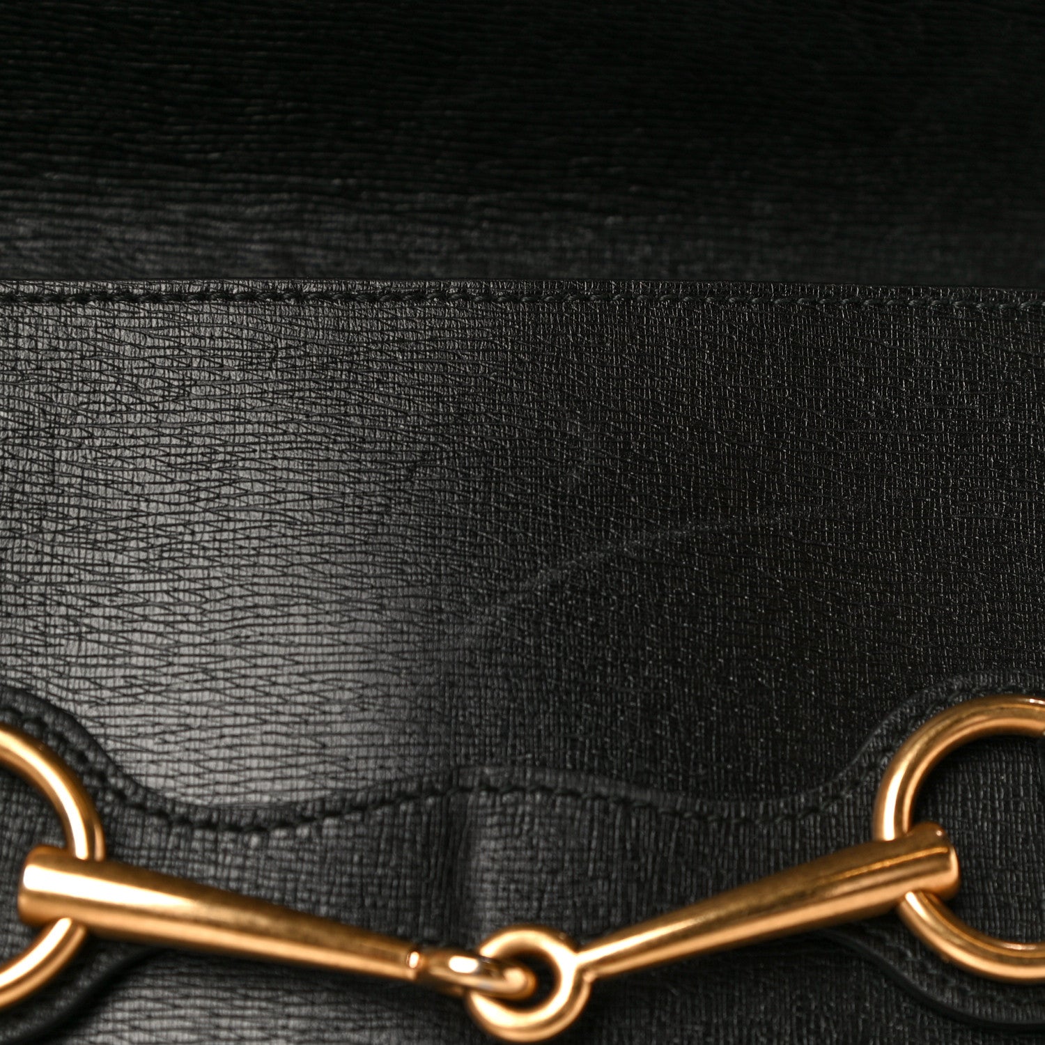 Gucci Calfskin Large Bright Bit Clutch Black 15 of 20