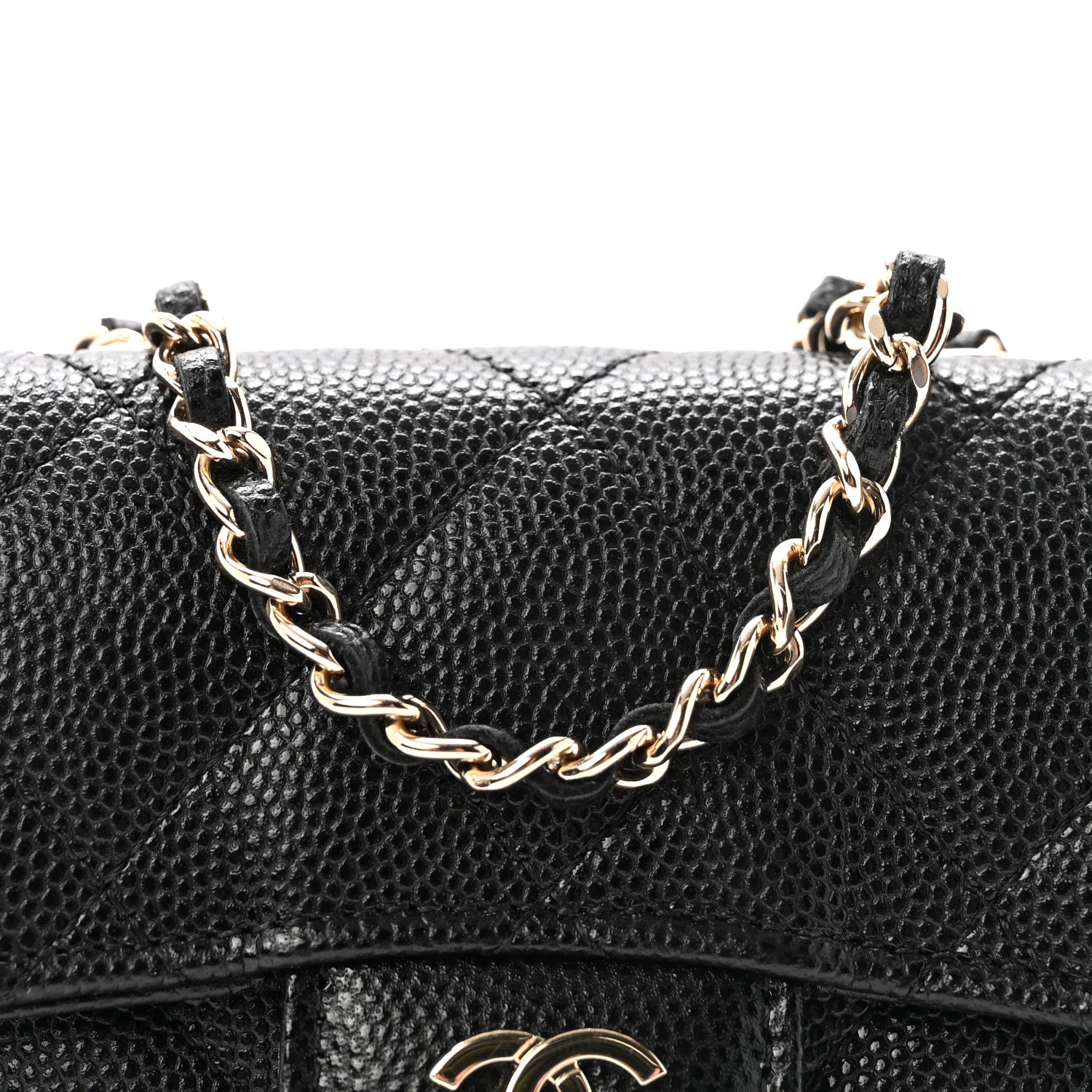 Chanel Caviar Quilted Mini Chain Belt Bag Black 6 of 9