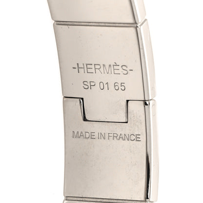 Hermes Enamel Charniere Uni Narrow Hinged Bracelet Bleu Lavande 4 of 5