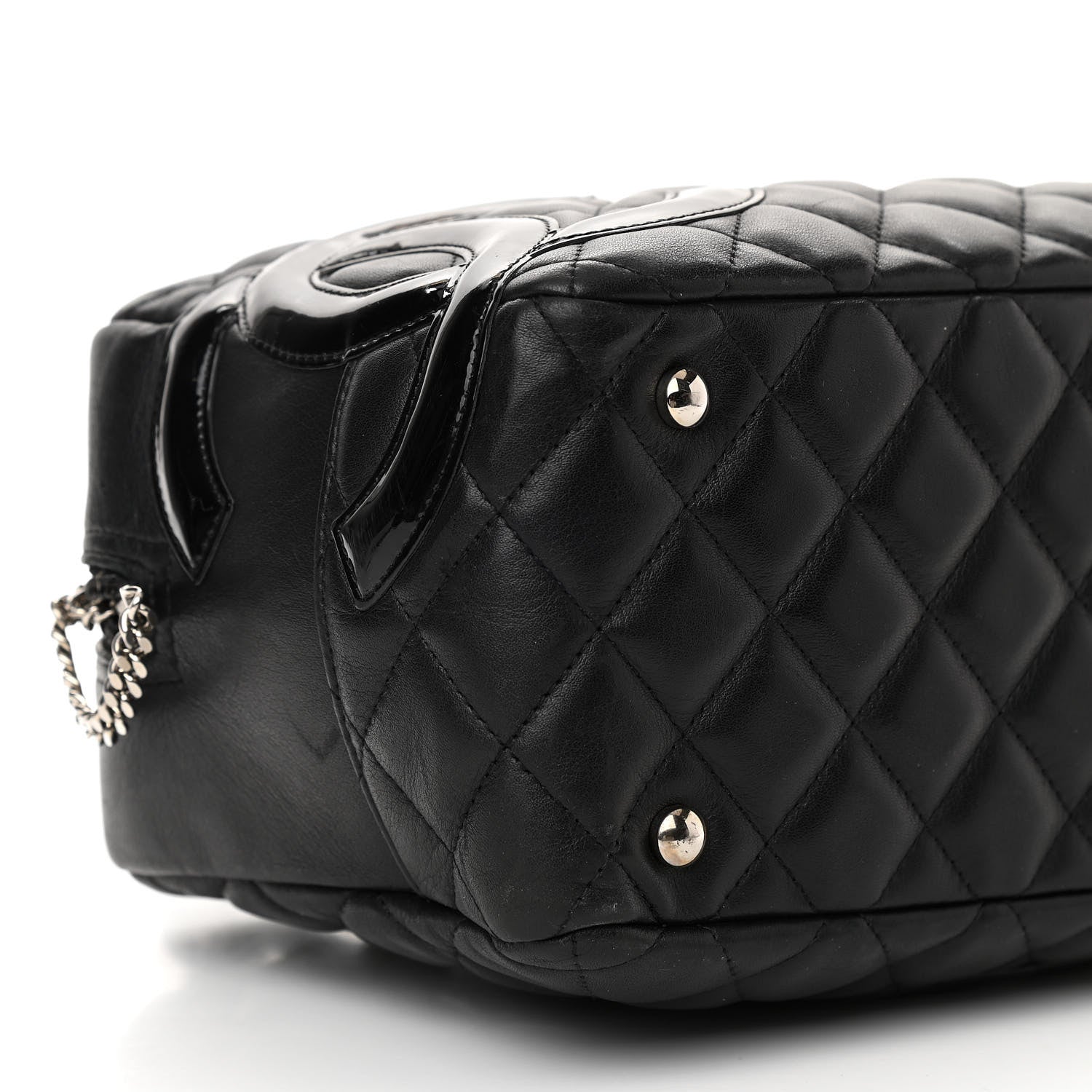 Chanel Calfskin Quilted Large Cambon Bowler Black 9 of 10