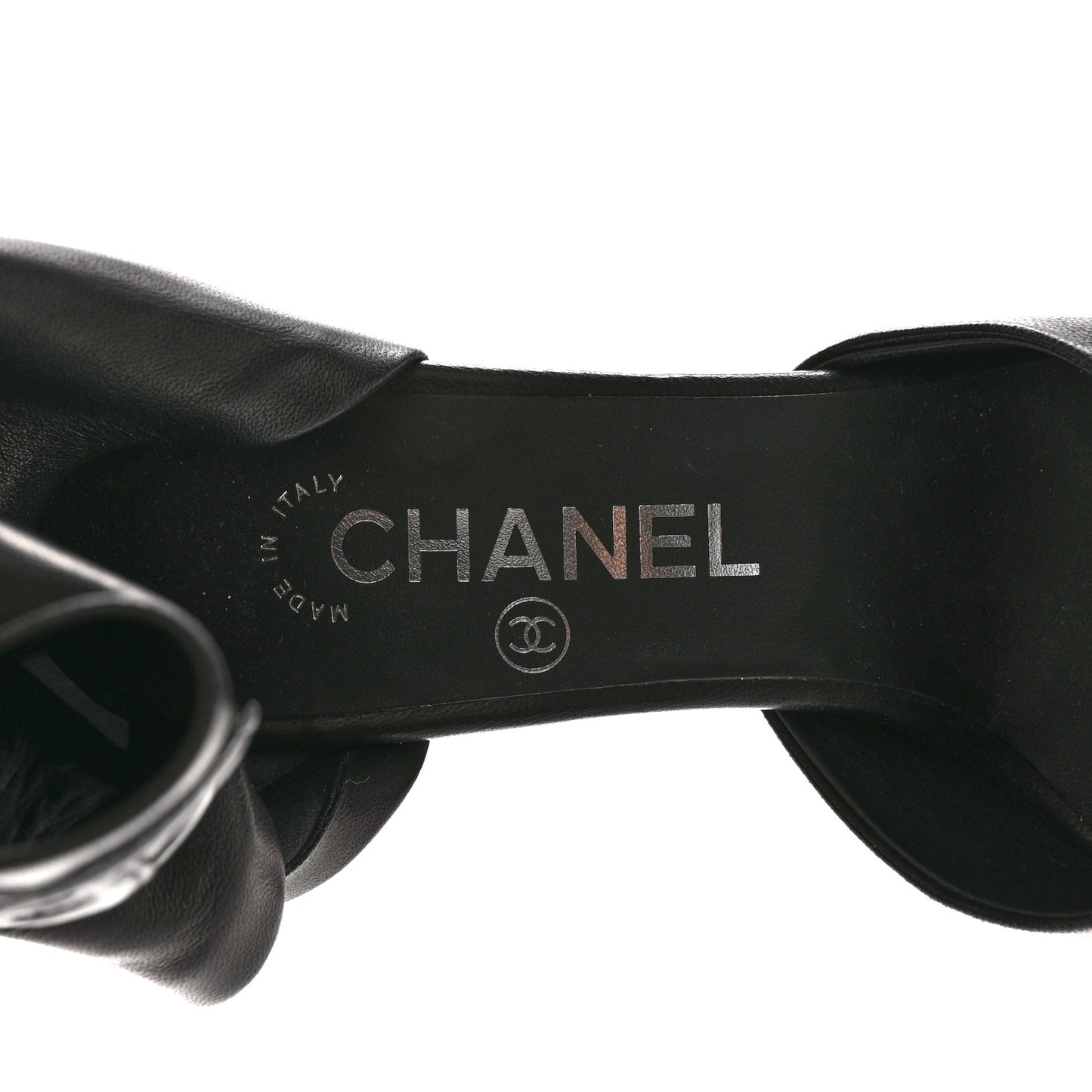 Lambskin CC Cut Out Boots 36 Black
