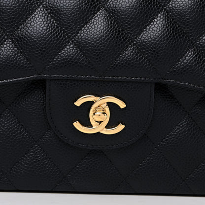 Chanel Caviar Quilted Jumbo Double Flap Black 9 of 14