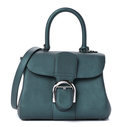 Delvaux Metallic Rodeo Calfskin Mini Brillant Satchel Peacock 2 of 13