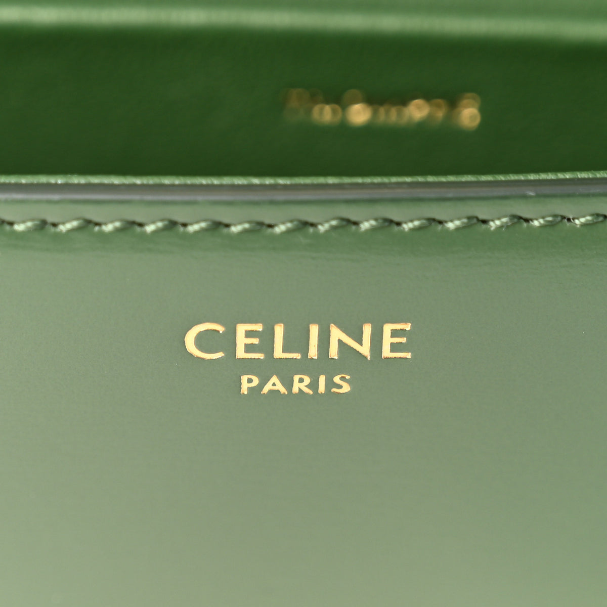 Celine Shiny Calfskin Triomphe Shoulder Bag Forest 6 of 11