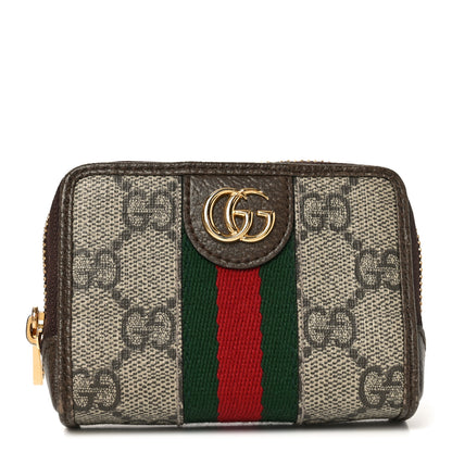 Gucci GG Supreme Monogram Web Ophidia Playing Card Case Beige New Acero 1 of 9