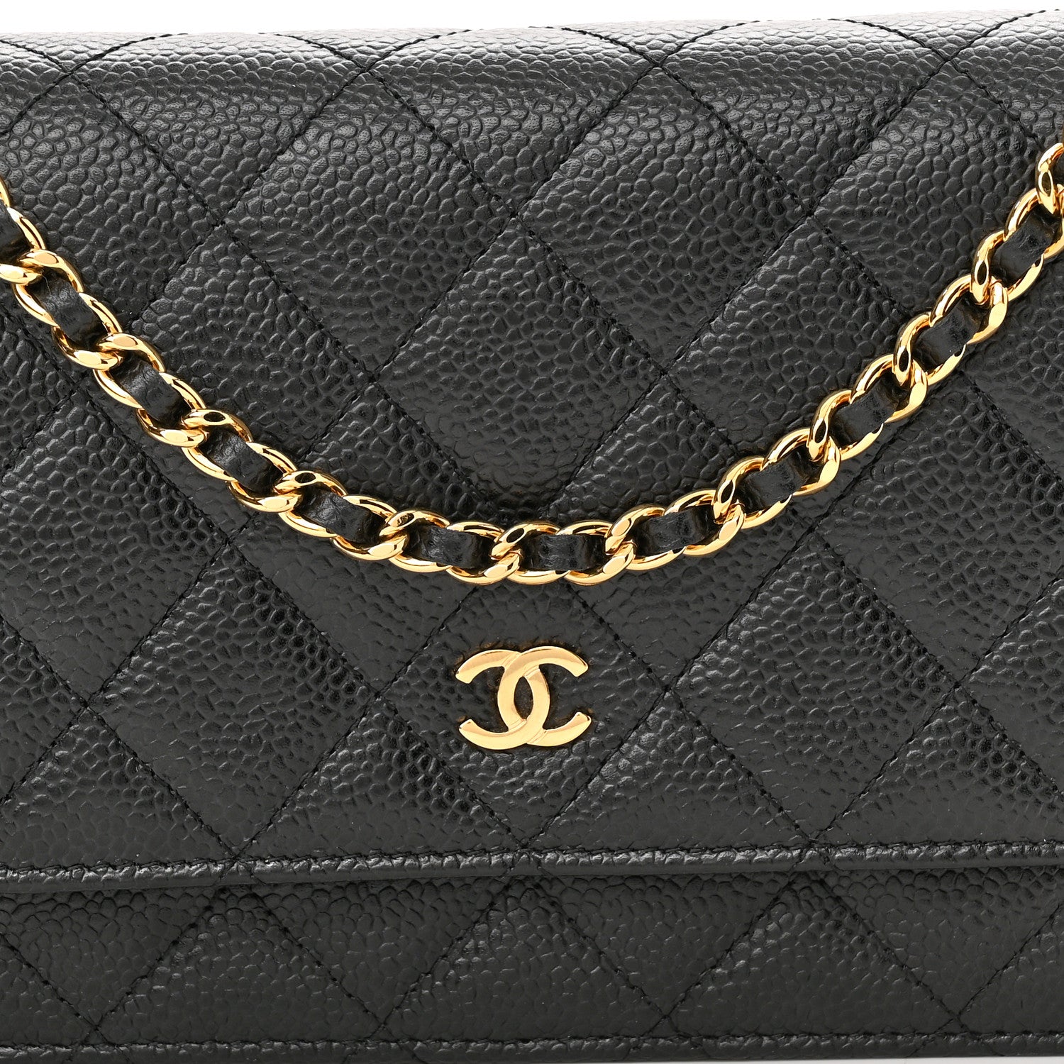 Chanel Caviar Quilted Wallet On Chain WOC Black 9 of 13