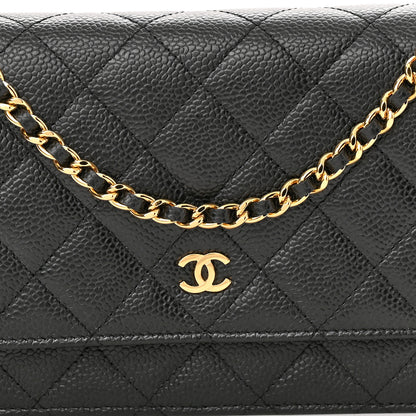 Chanel Caviar Quilted Wallet On Chain WOC Black 9 of 13