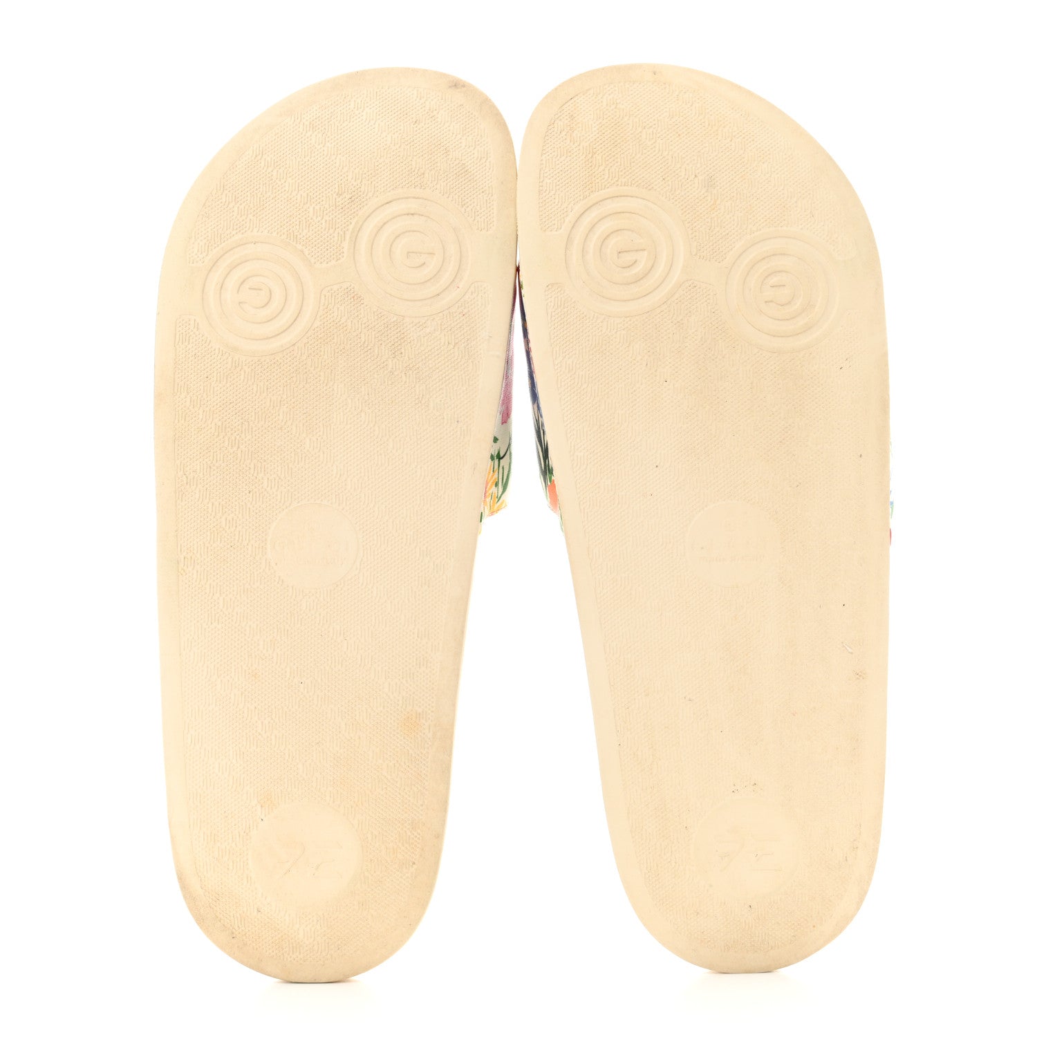 Gucci X KEN SCOTT Rubber Infinity Giardino d Apri Interlocking G Womens Pool Slide Sandals 39 Ivory Pink Wild Rose 5 of 8