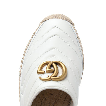 Gucci Nappa Matelasse GG Marmont Espadrille Slippers 36.5 Great White 10 of 12