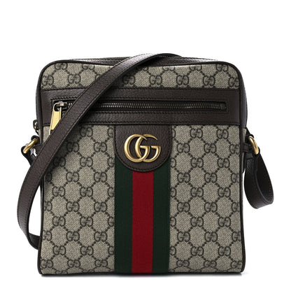 Gucci GG Supreme Monogram Web Small Ophidia Messenger Bag Brown 1 of 9