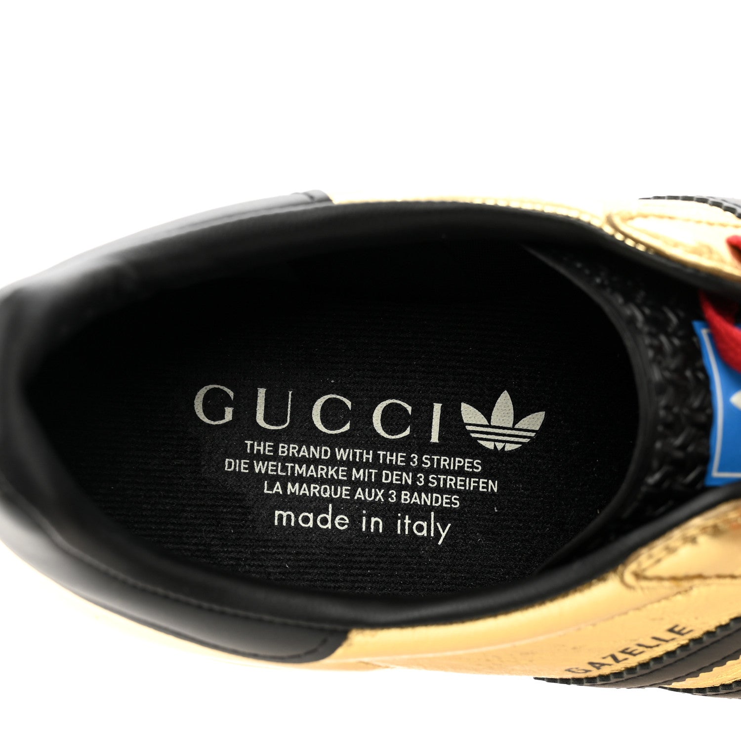 Gucci X ADIDAS Ginza Calfskin Demetra Gazelle Wedge Sneakers 41 King Gold Black 6 of 8