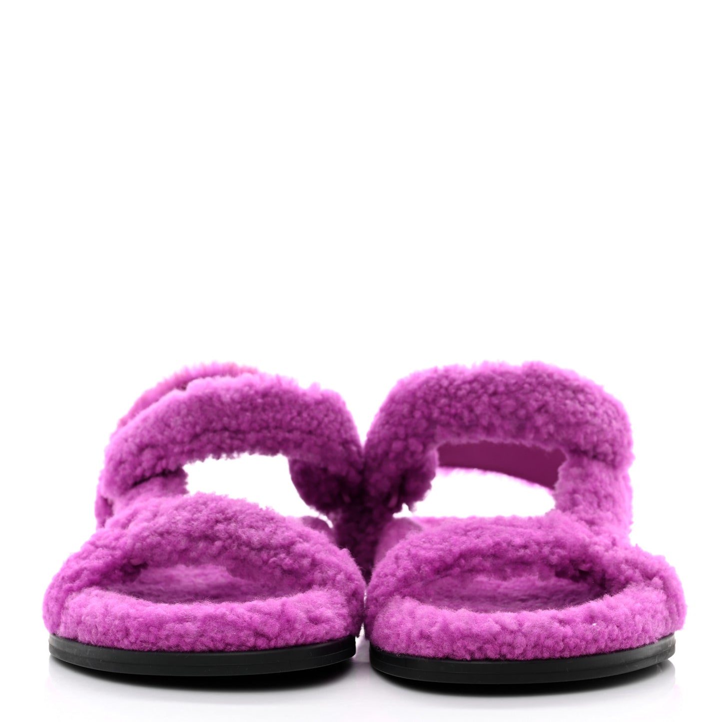 Shearling FF Fendi Feel Sandals 39 Bouganville