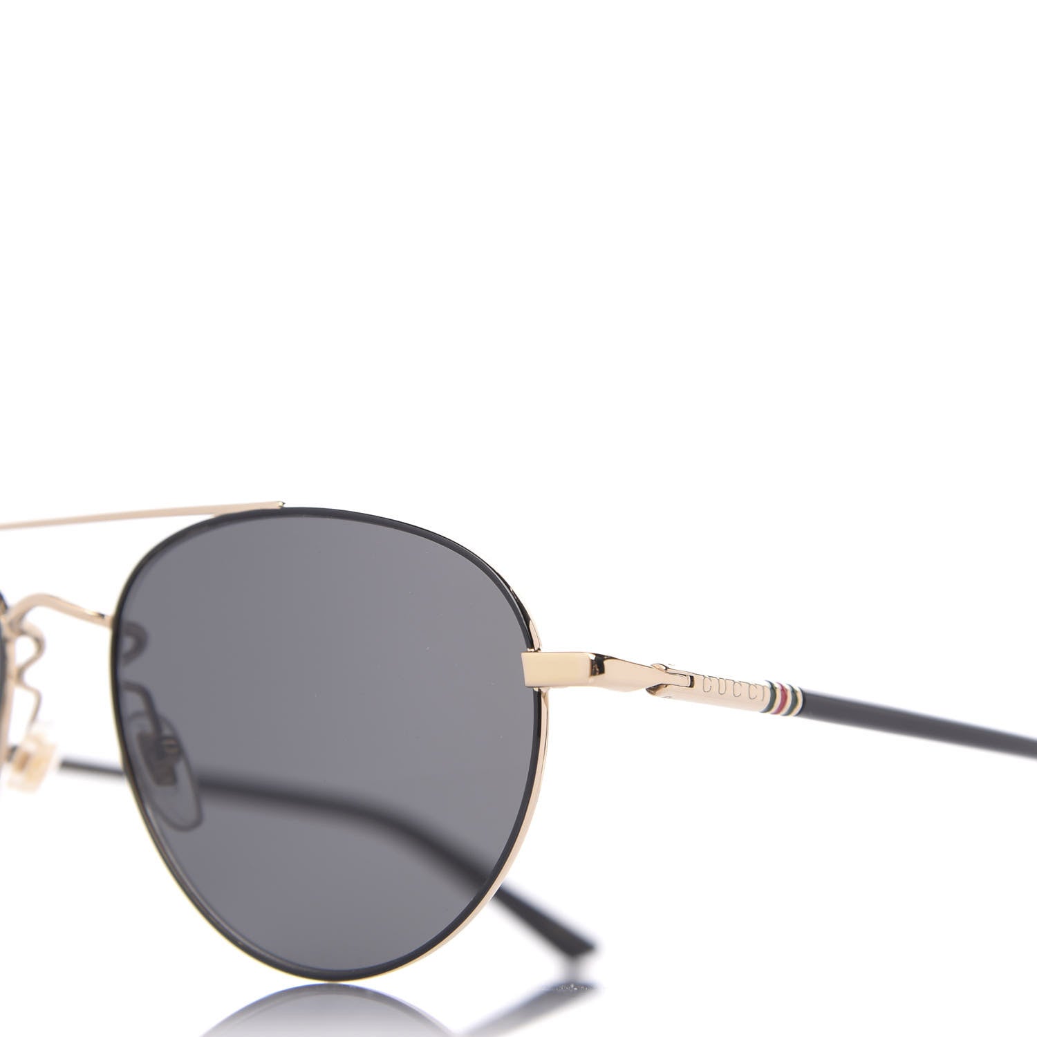 Gucci Acetate Aviator Sunglasses GG0388S Gold 6 of 7