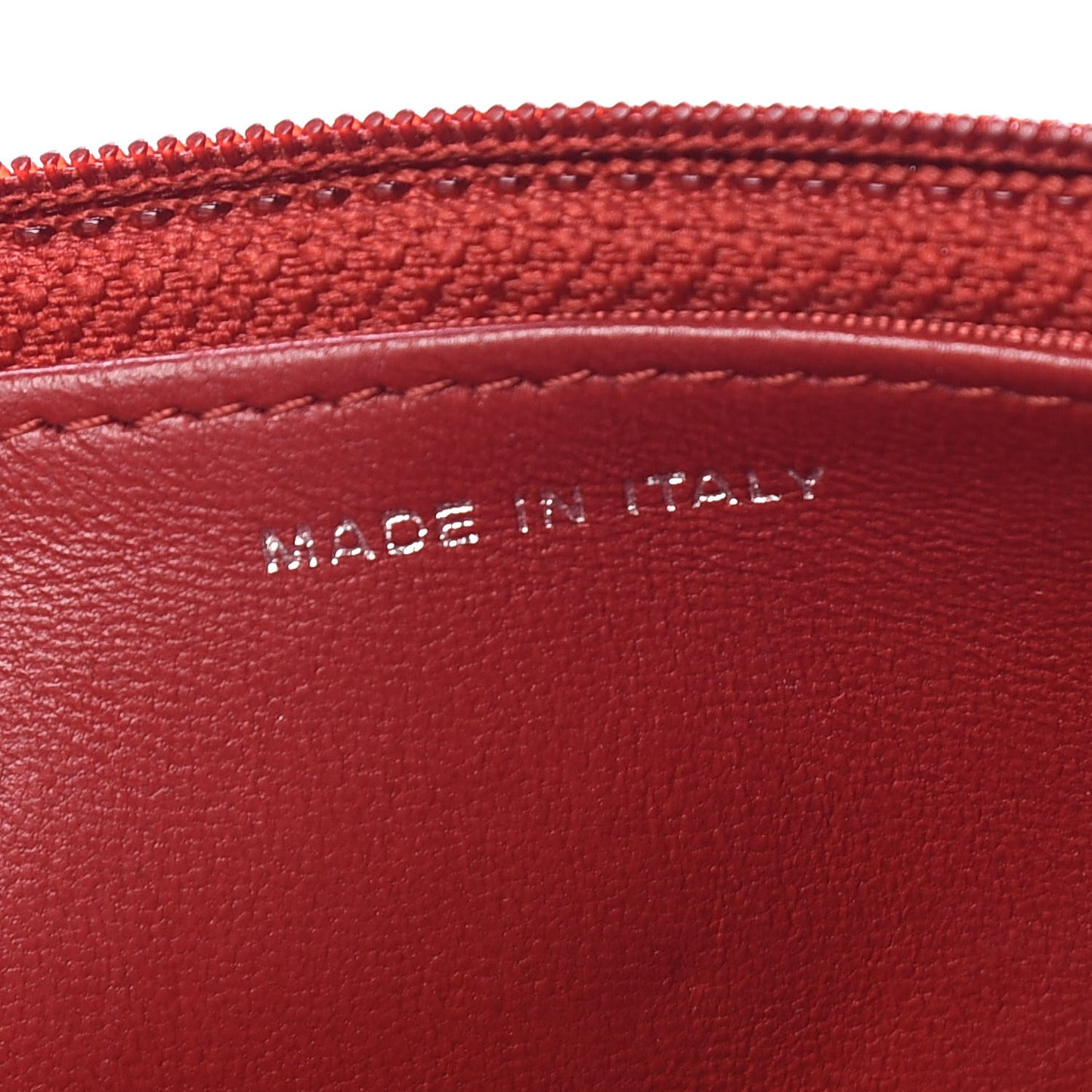Lambskin Quilted Wallet On Chain WOC Red