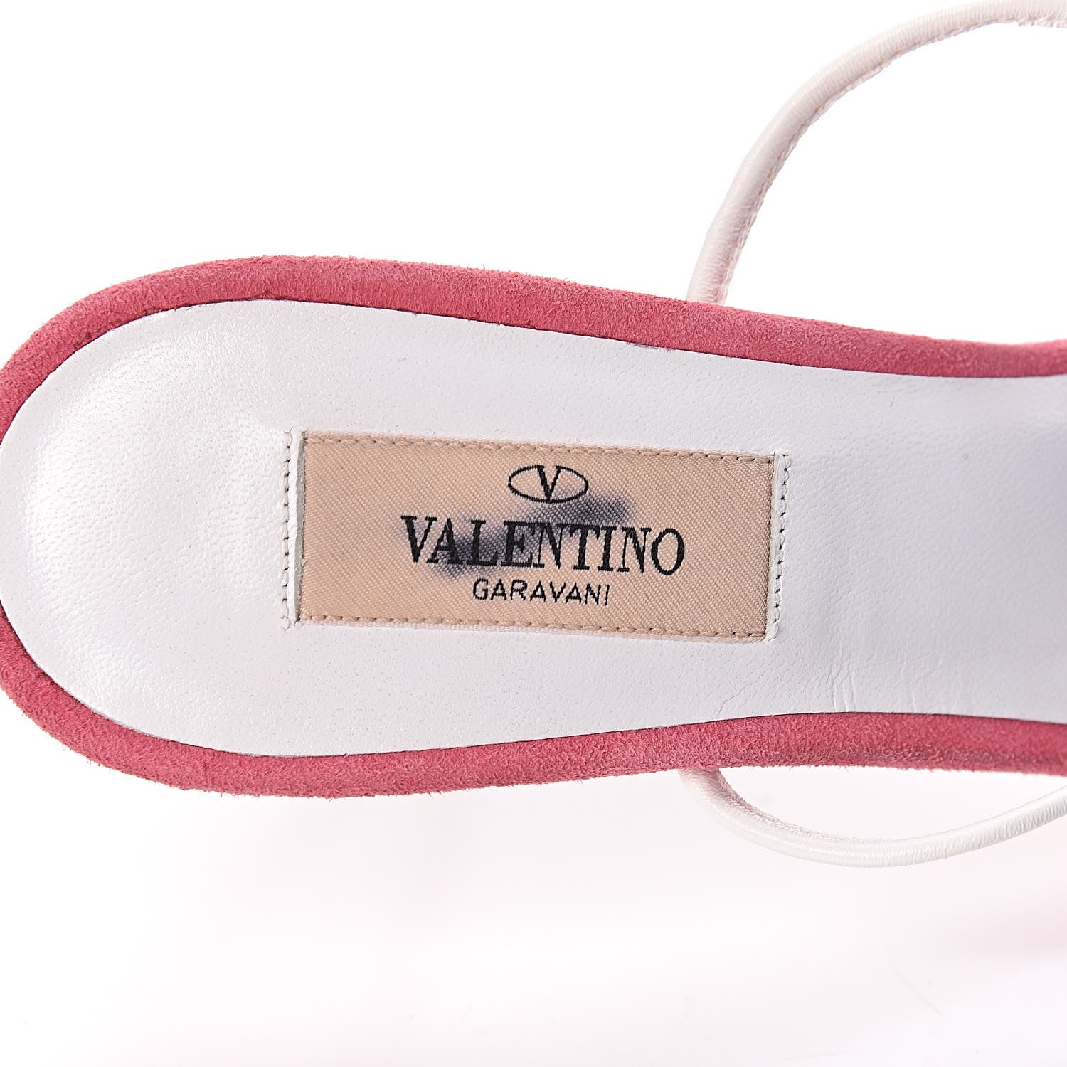 Valentino Garavani Suede Free Rockstud Crisscross Slingback 85mm Sandals 38 Shadow Pink Optic White 8 of 9