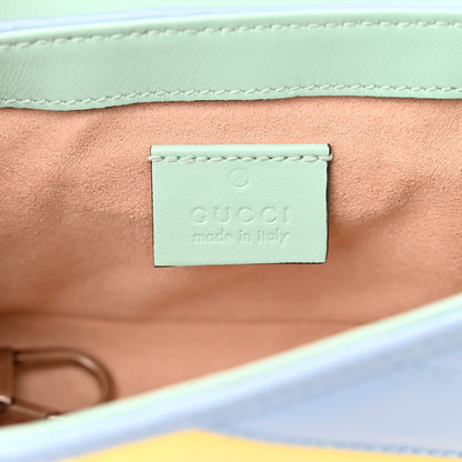 Gucci Calfskin Matelasse Diagonal Super Mini GG Marmont Shoulder Bag Multicolor Pastel 6 of 11