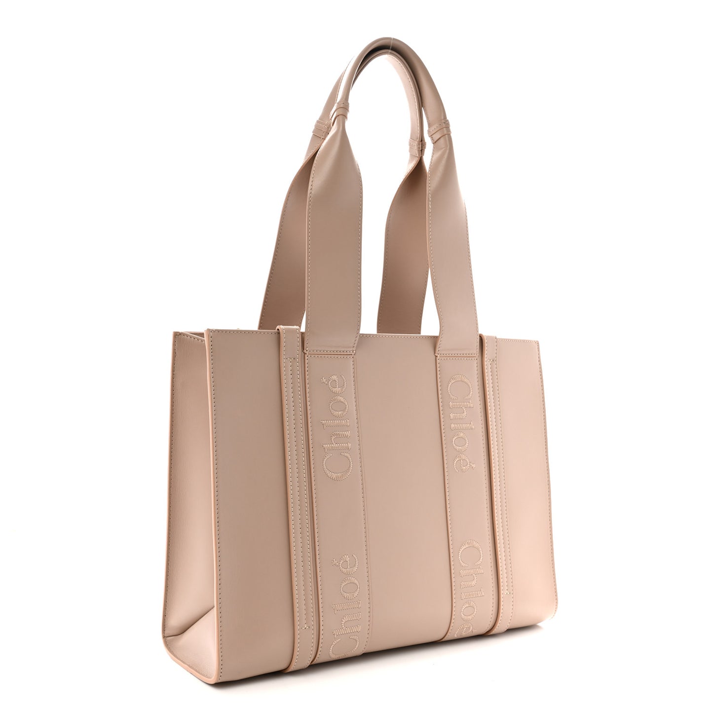 Calfskin Medium Woody Tote Nomad Beige
