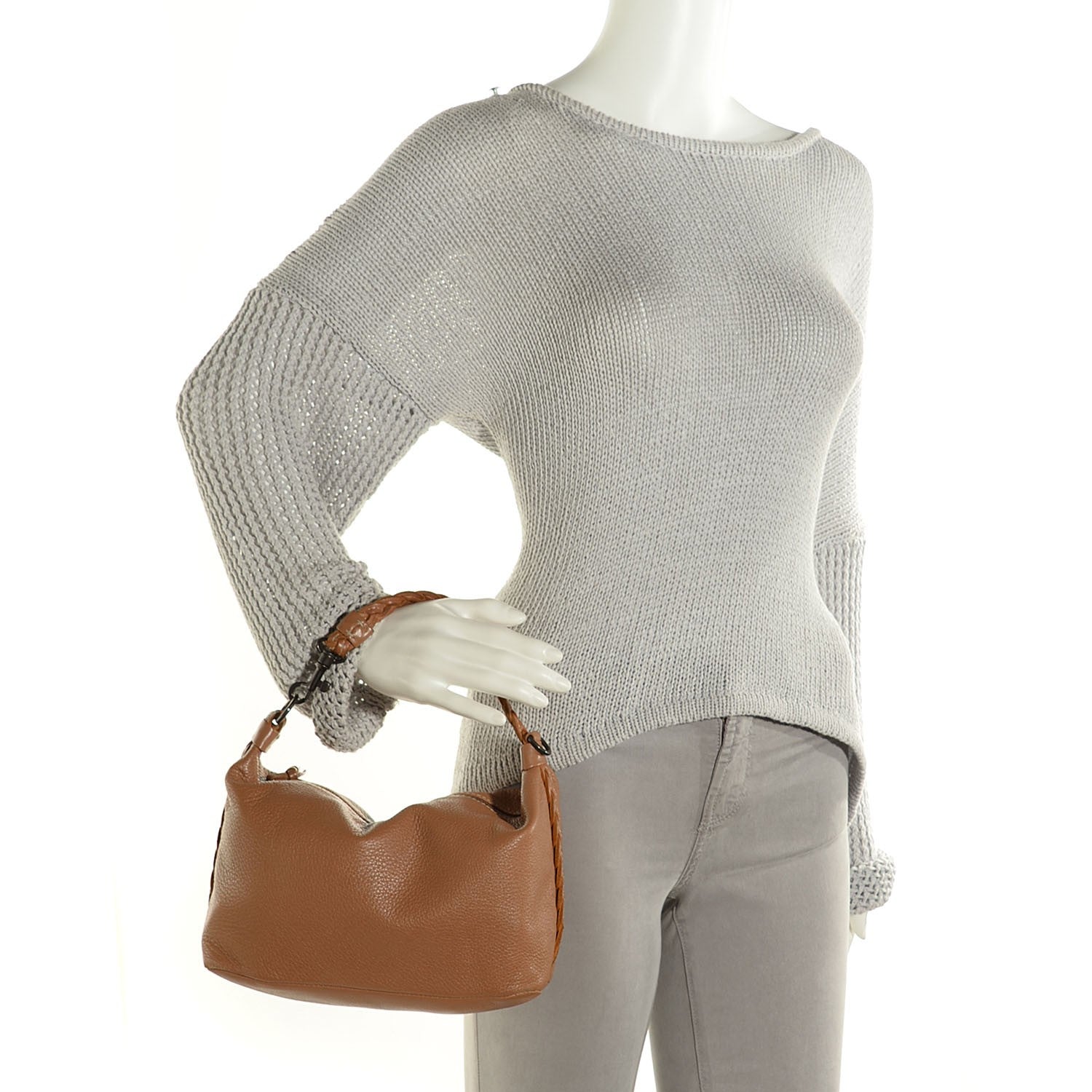 Bottega Veneta Cervo Small Braided Hobo Noce 2 of 10