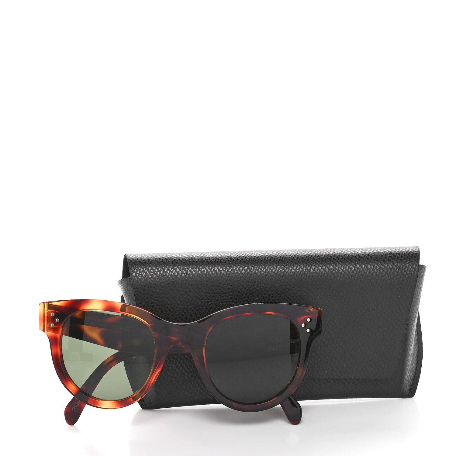 Celine Acetate Round Sunglasses CL4003IN Tortoise 7 of 7