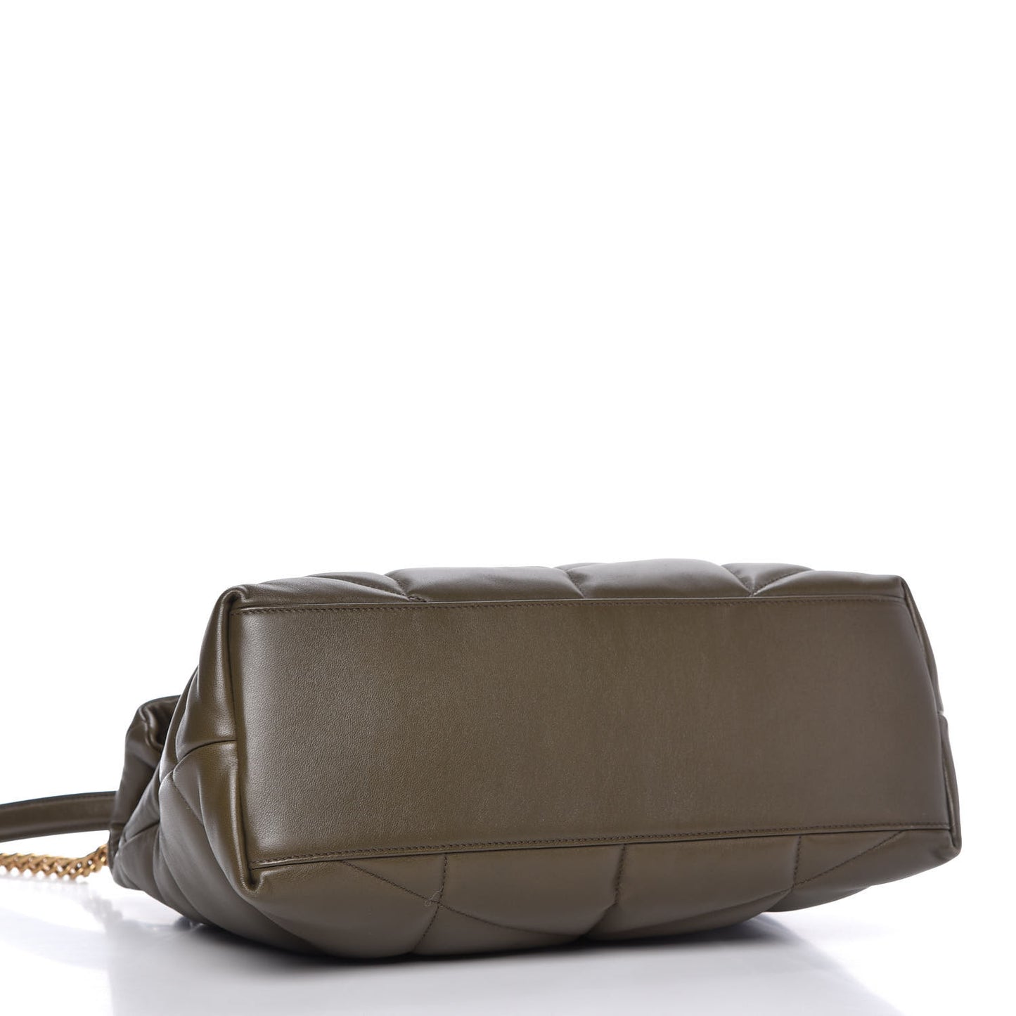 Lambskin Quilted Medium Loulou Puffer Monogram Chain Satchel Seaweed