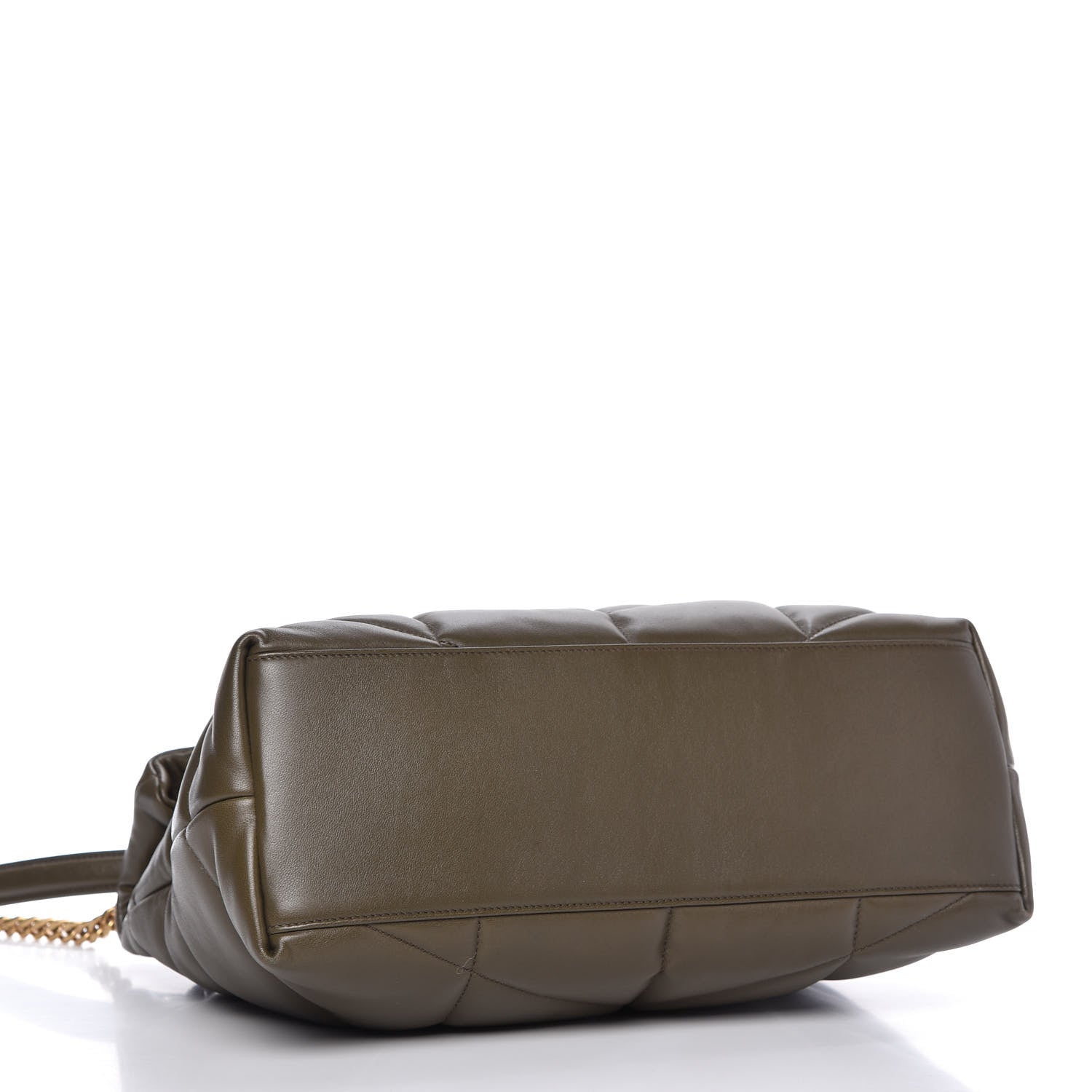 Saint Laurent Lambskin Quilted Medium Loulou Puffer Monogram Chain Satchel Seaweed 5 of 11