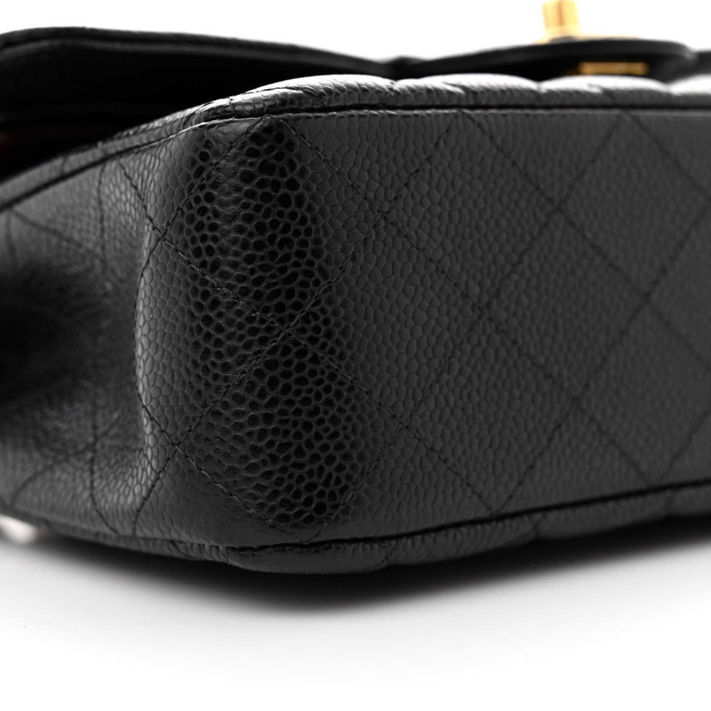 Caviar Quilted Small Double Flap Black
