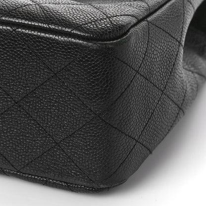 Chanel Caviar Quilted Jumbo Single Flap Black 9 of 13