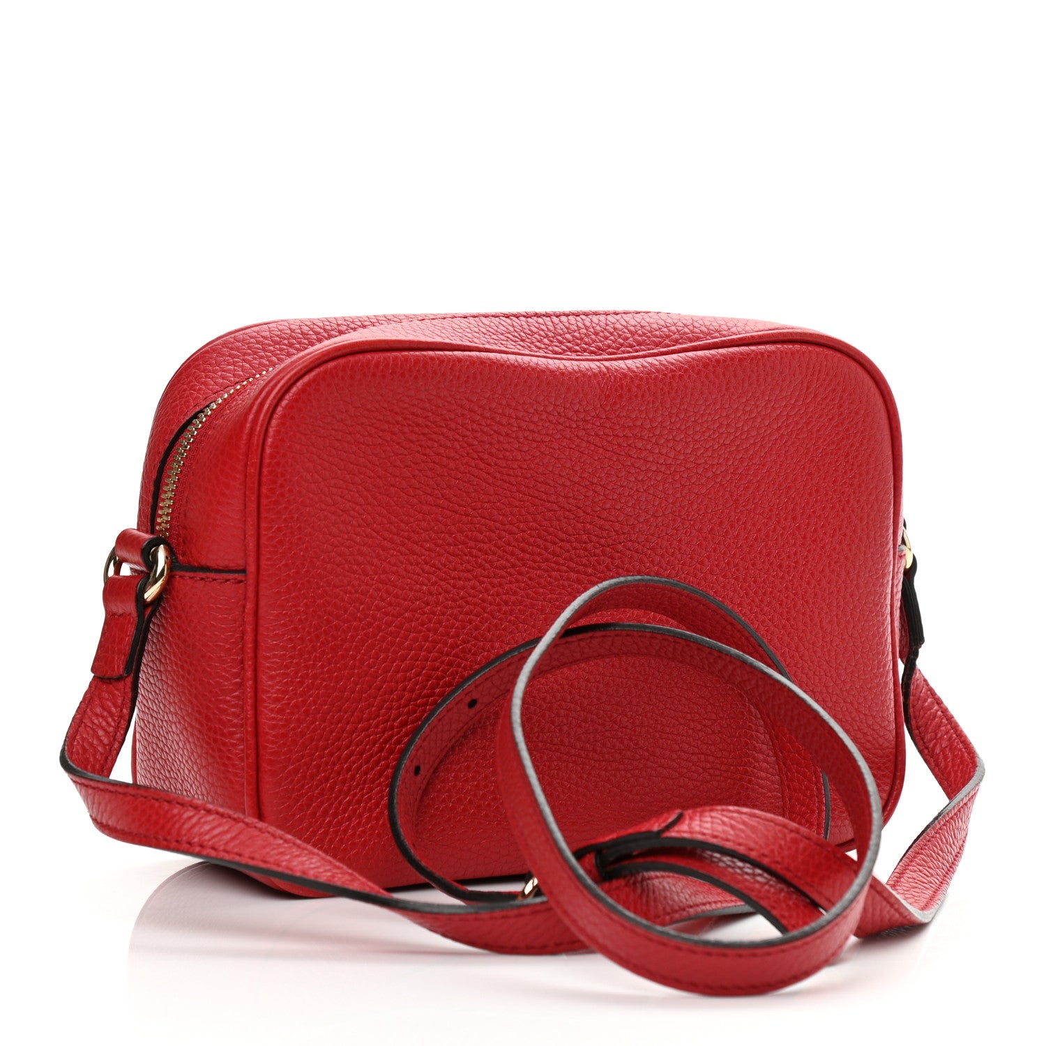 Gucci Pebbled Calfskin Small Soho Disco Bag Tabasco Red 3 of 11