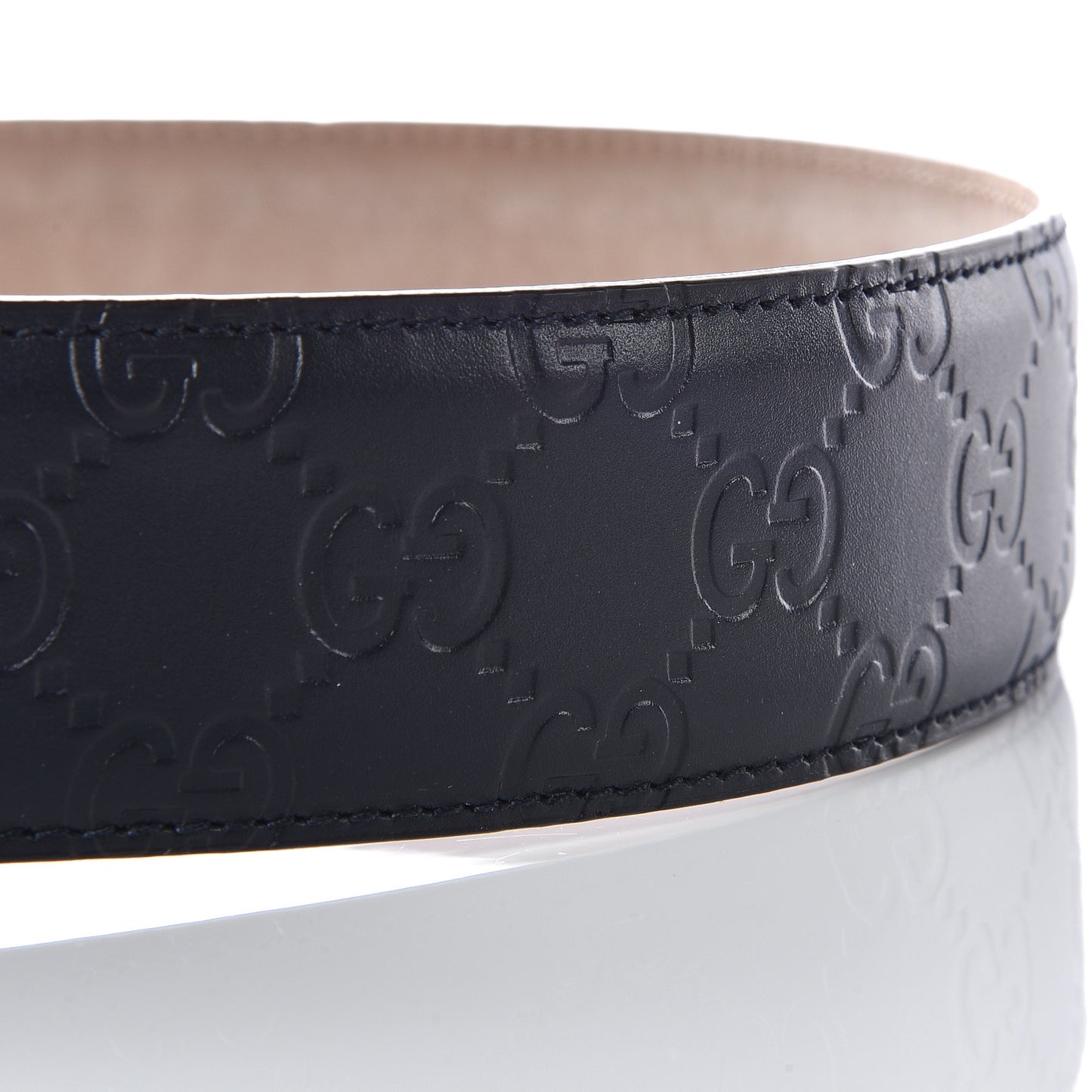Guccissima Signature Interlocking G 40mm Belt 90 36 Blue