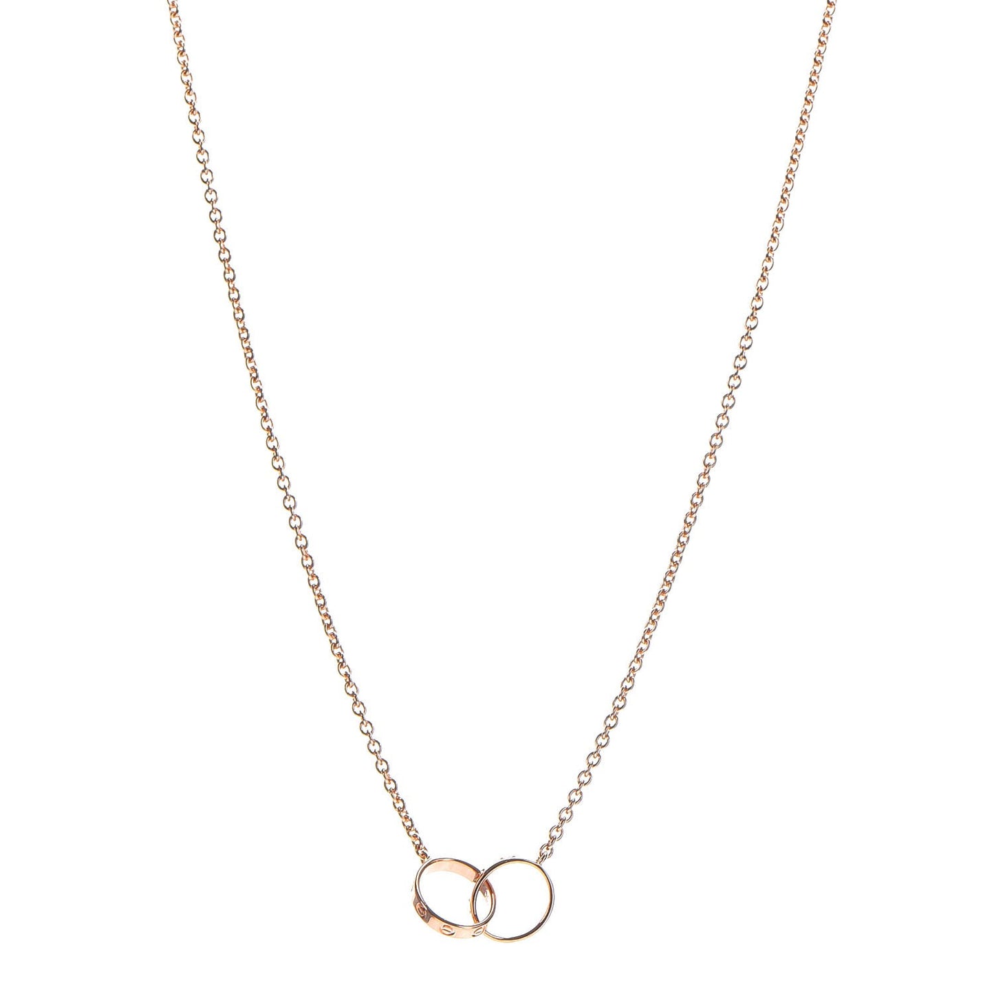 18K Pink Gold Interlocking LOVE Necklace
